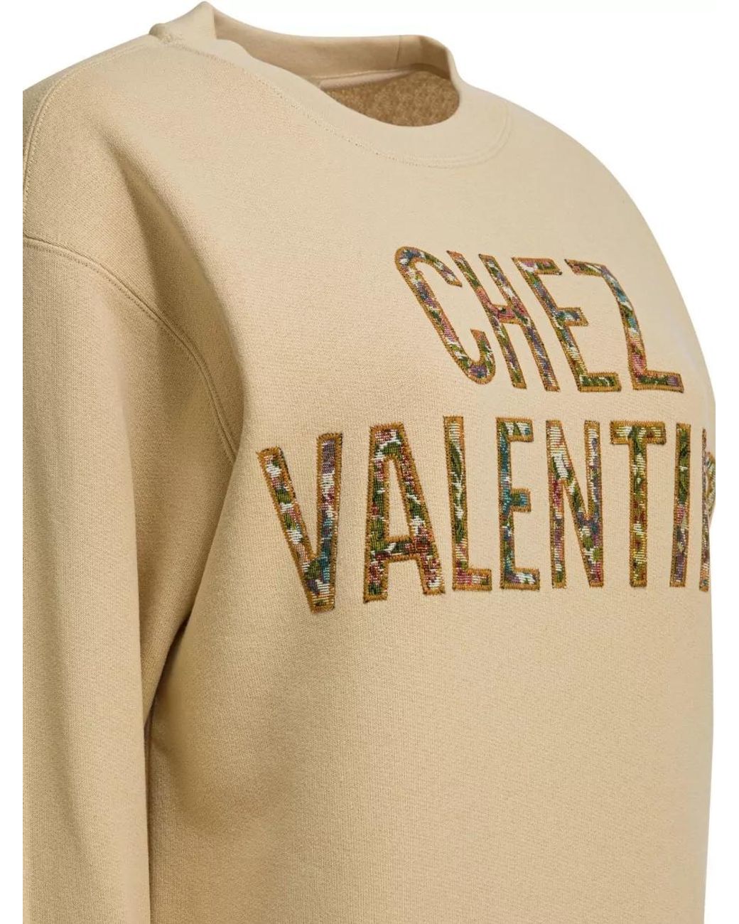 Valentino Natural Cotton Crewneck Sweatshirt