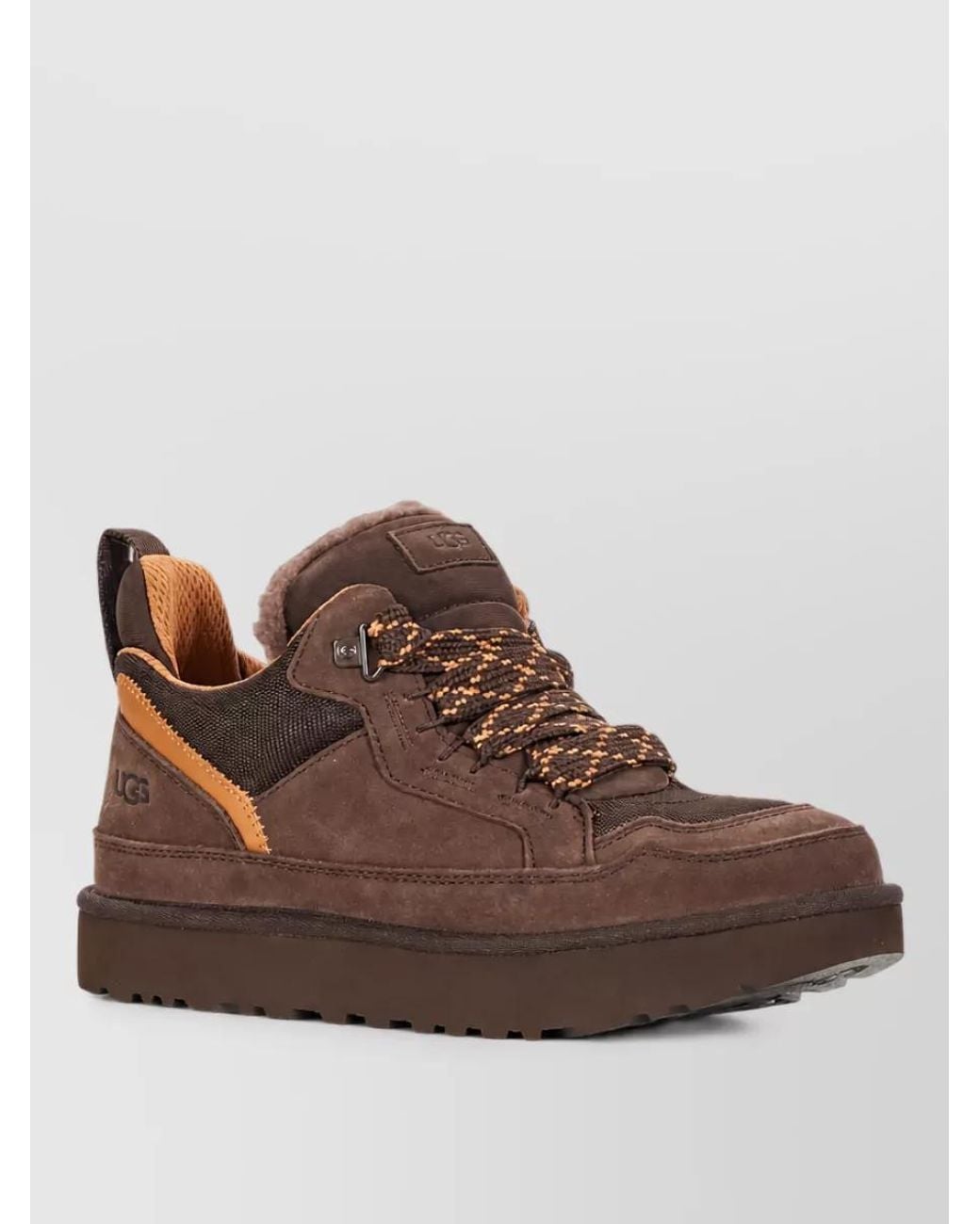 Ugg Brown Suede Leather Low-Top Sneakers for men
