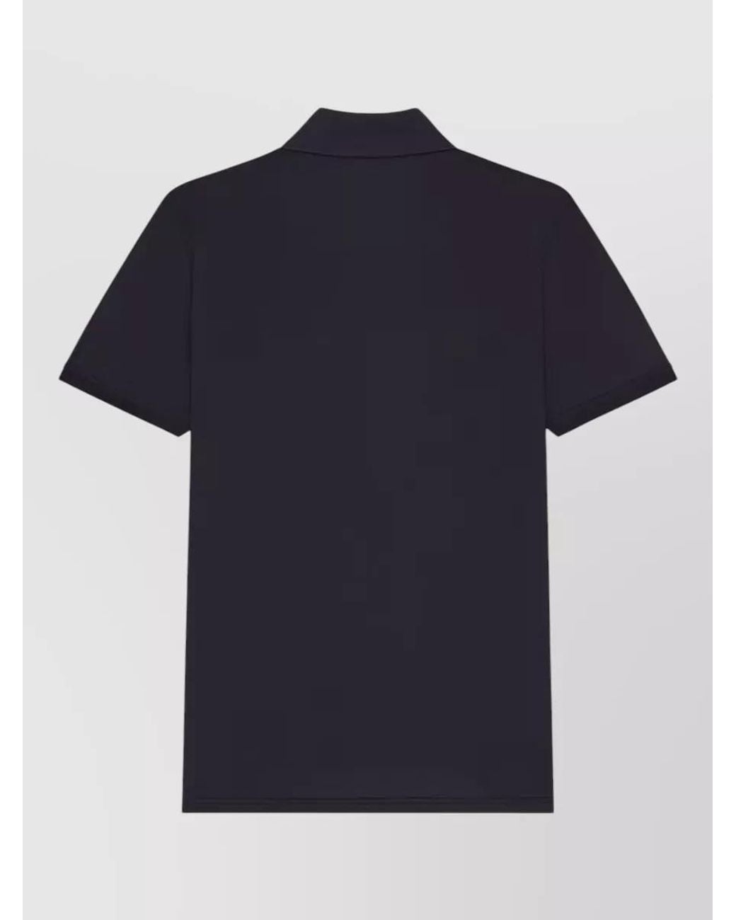Givenchy Blue Silk Cotton Regular-Fit Short-Sleeve Polo Shirt for men