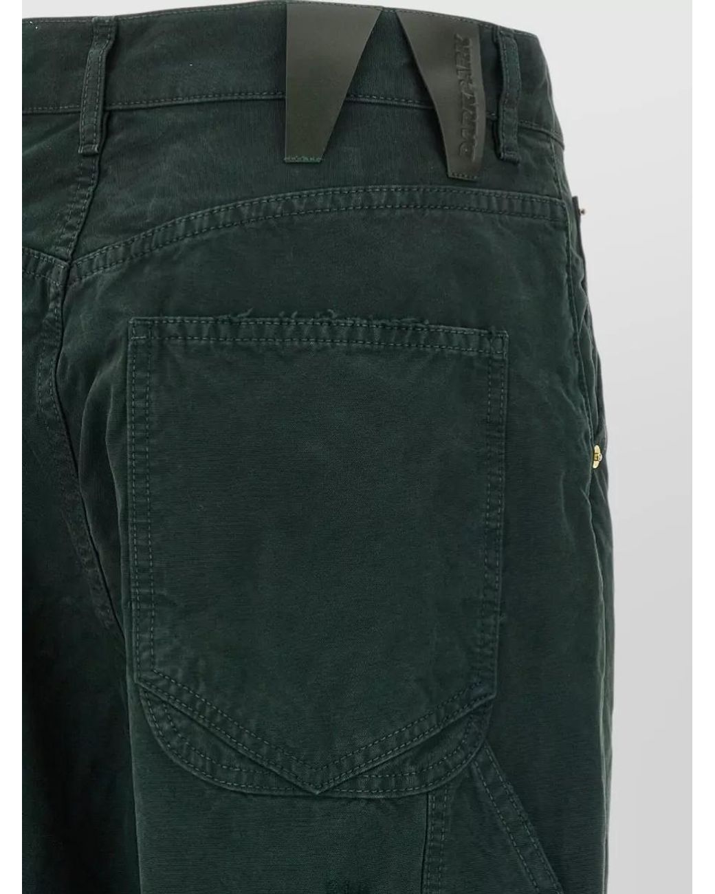 DARKPARK Green Canvas Straight-Leg Carpenter Trousers