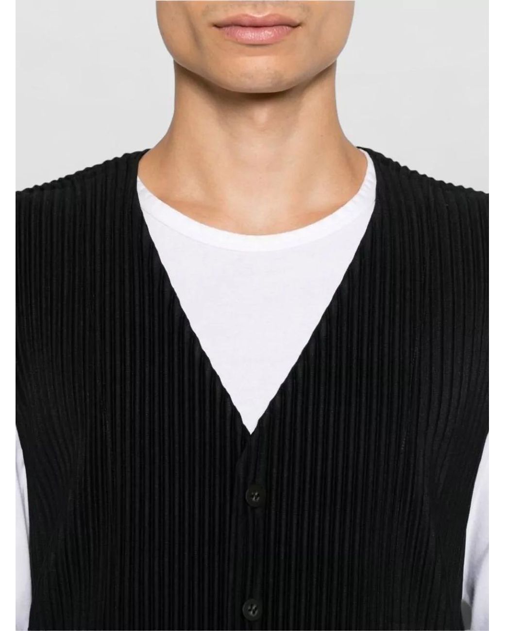 Homme Plissé Issey Miyake Black Vest for men