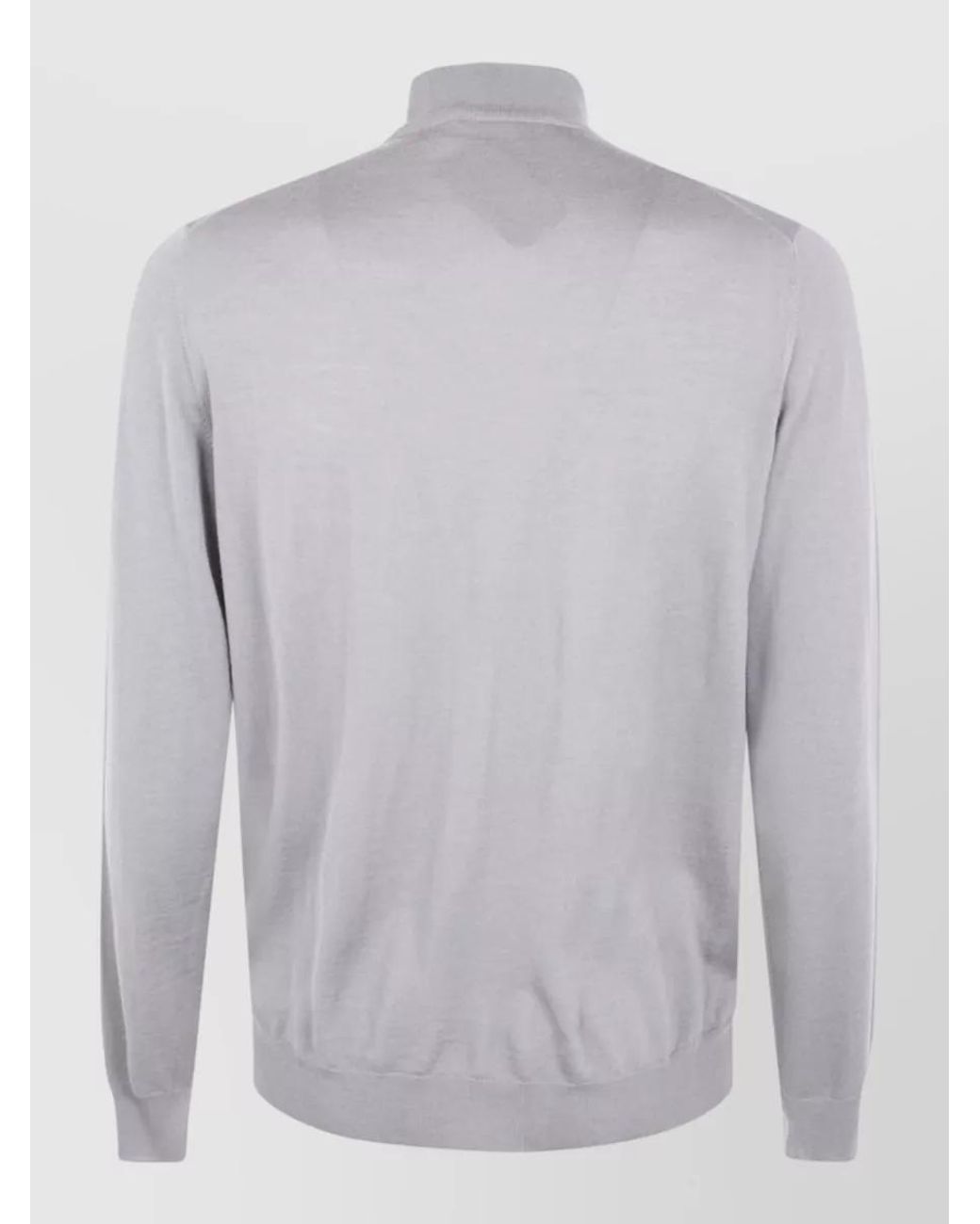 Filippo De Laurentis Gray Virgin Merino Wool Mock Turtleneck Jumper for men