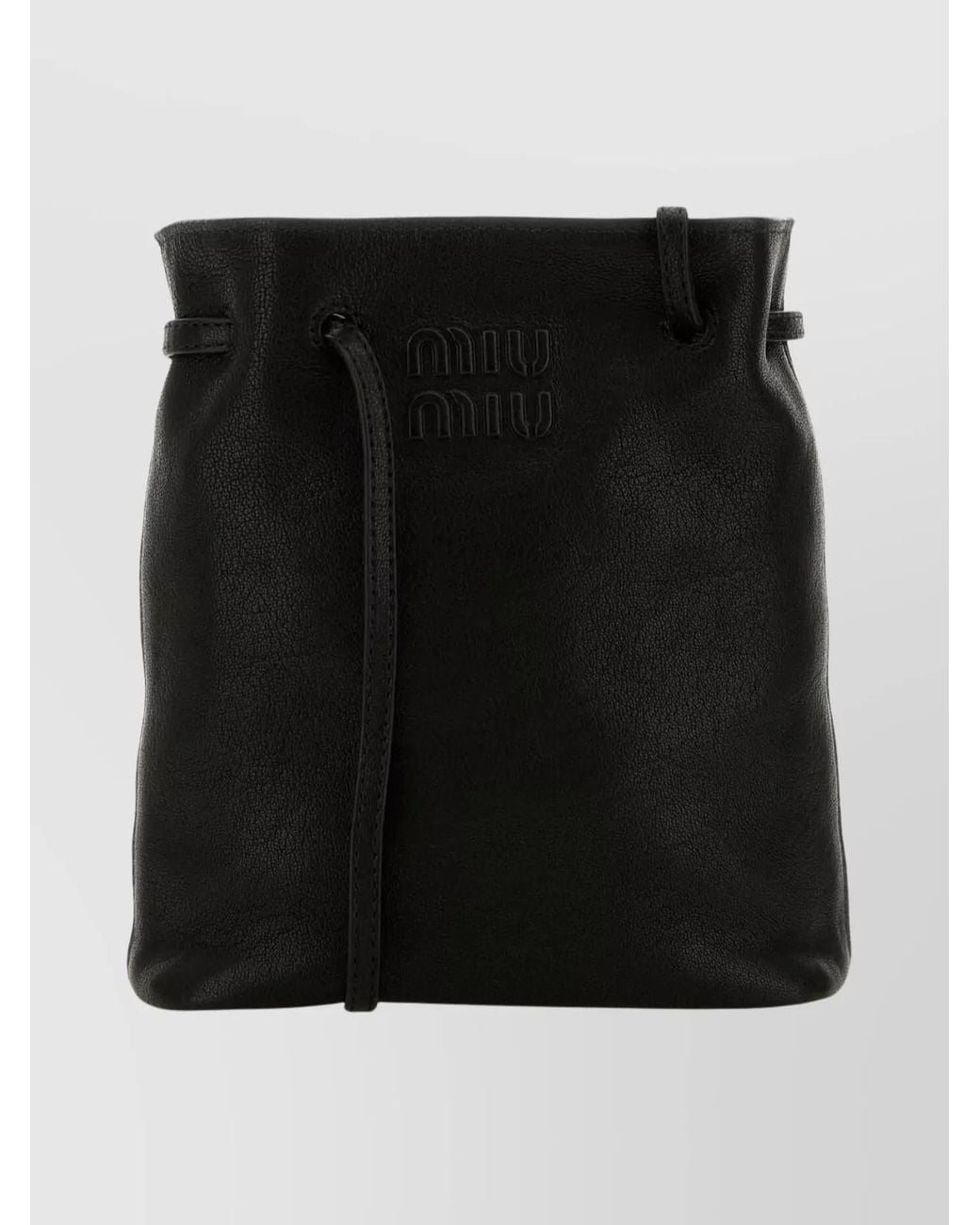 Miu Miu Black Matelassé Lamb Leather Travel Bag