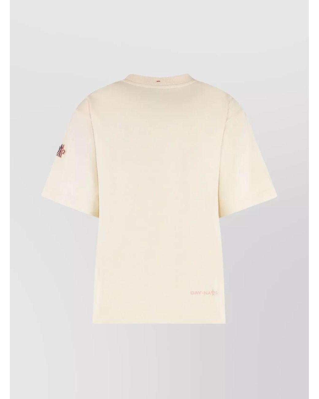 Moncler Natural Cotton Ribbed Crew-Neck T-Shirt