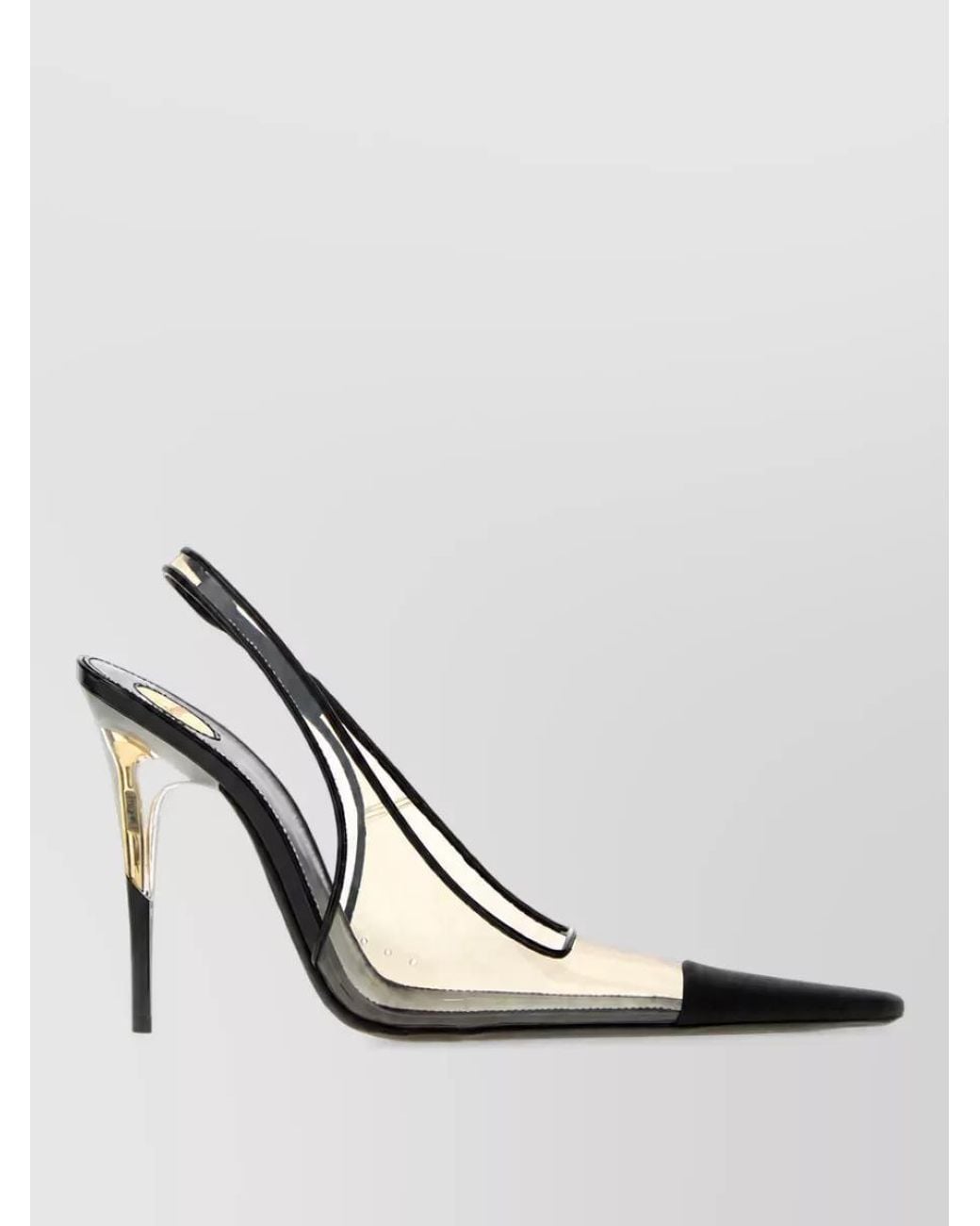 Saint Laurent Metallic Transparent Pvc Mules