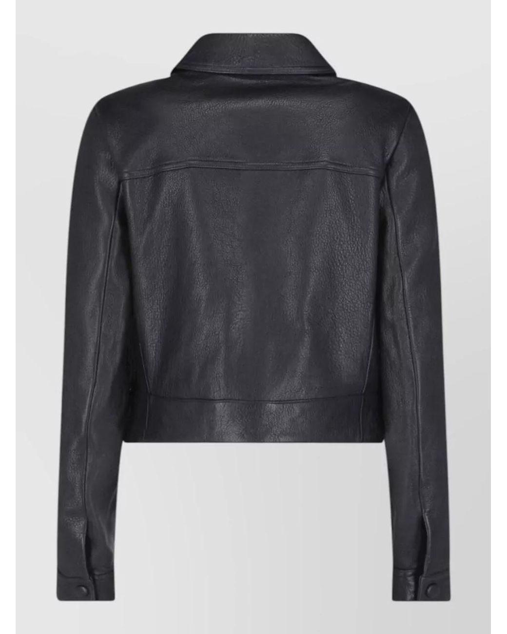 FRAME Black Leather Coat