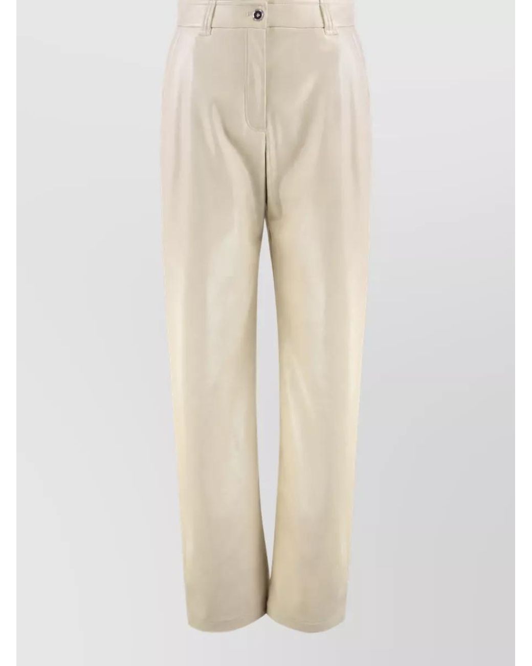 Pinko Natural Faux Leather Balloon Trousers