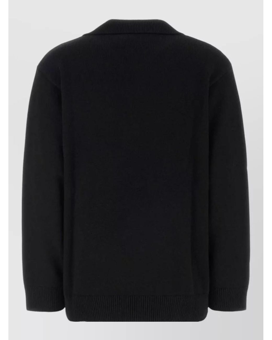 Valentino Garavani Black Cashmere Polo Jumper