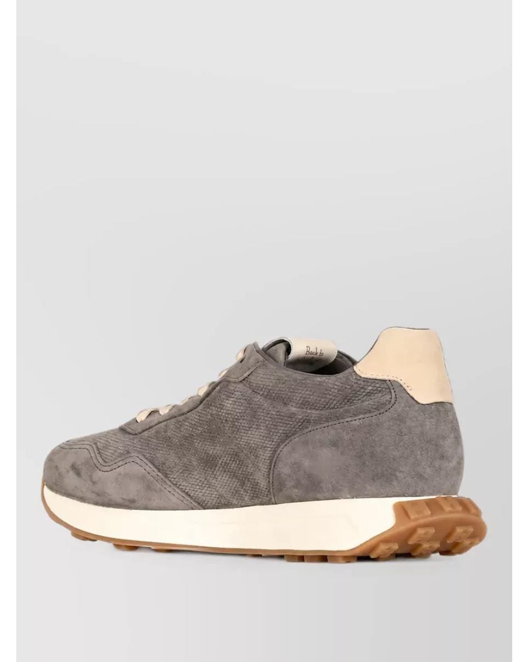 Hogan Gray Leather Low-Top Sneakers for men