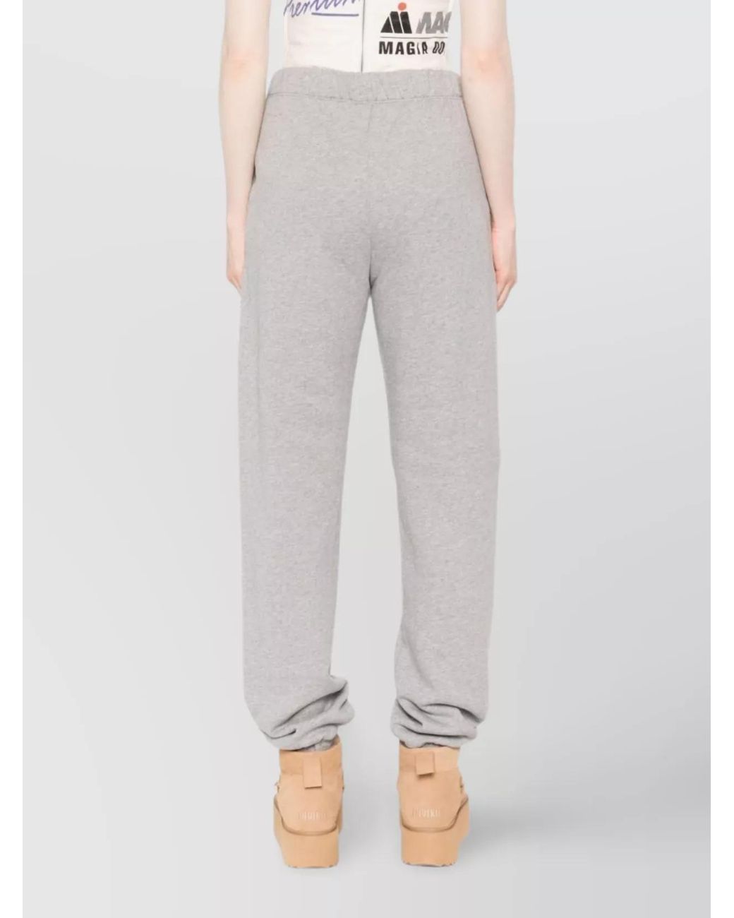 The Attico White Cotton Cuffed Track Pants