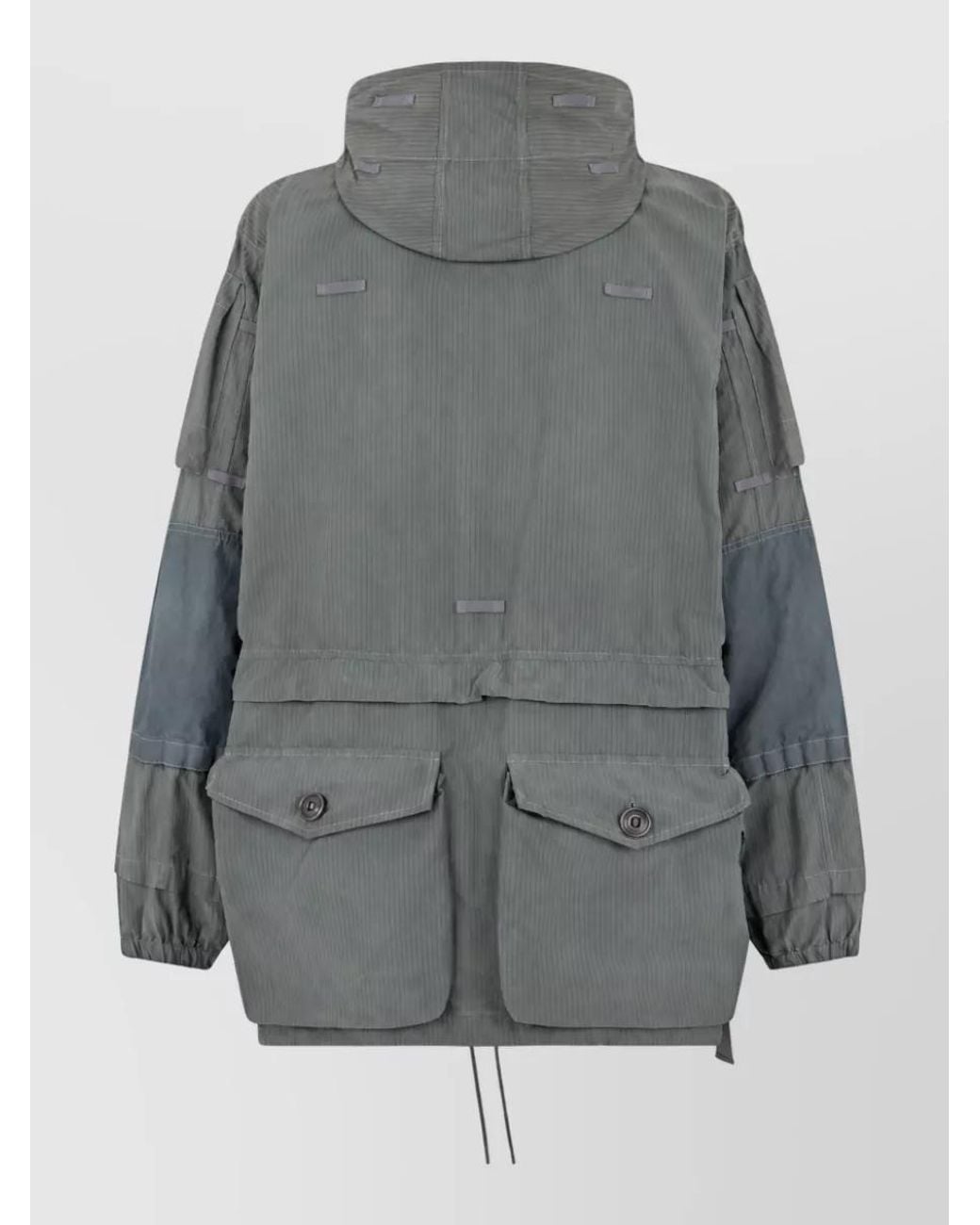 Maison Margiela Gray Oversized Hooded Parka for men