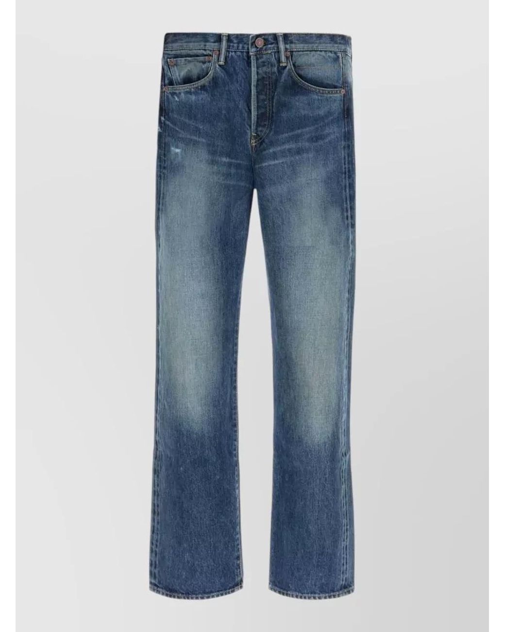 Visvim Blue Denim Straight-Leg Jeans for men