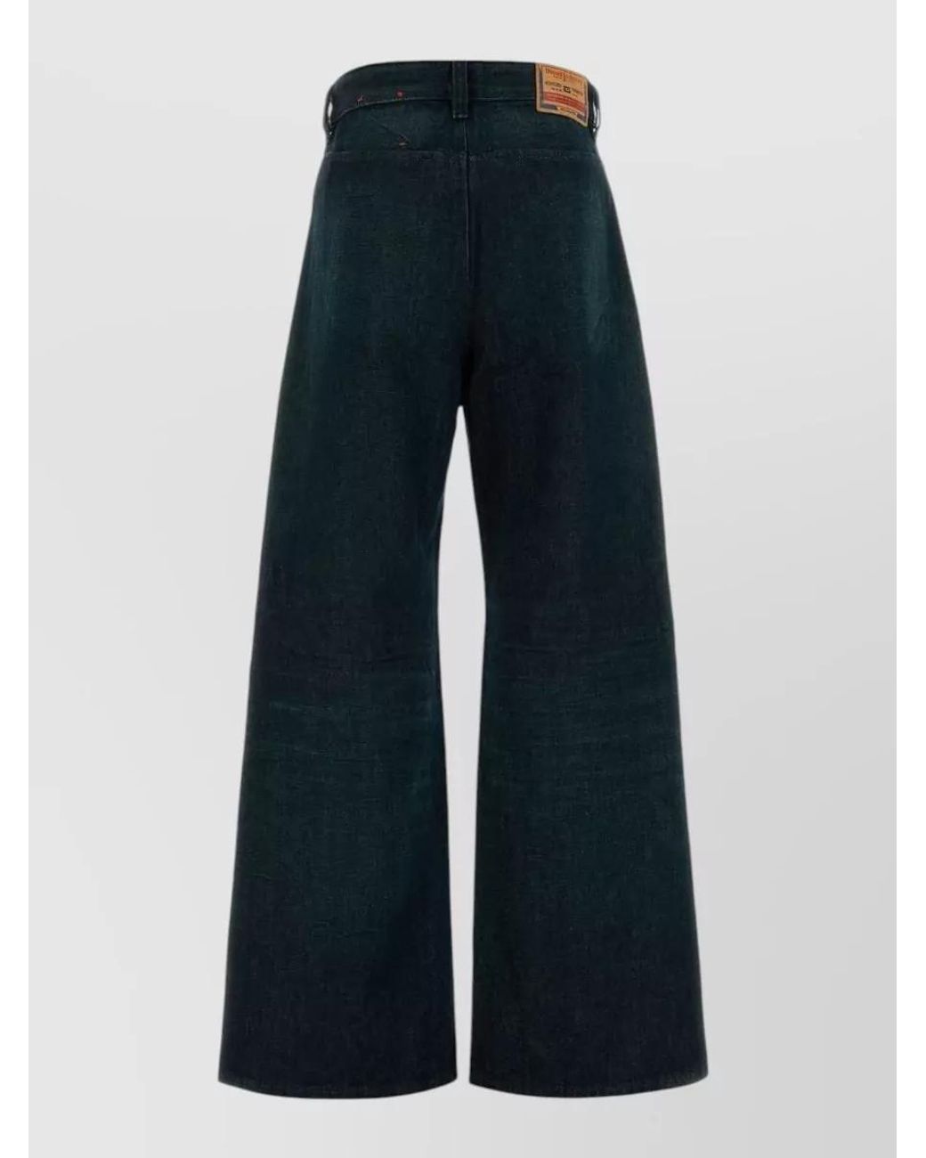 DIESEL Blue Denim Wide-Leg Trousers