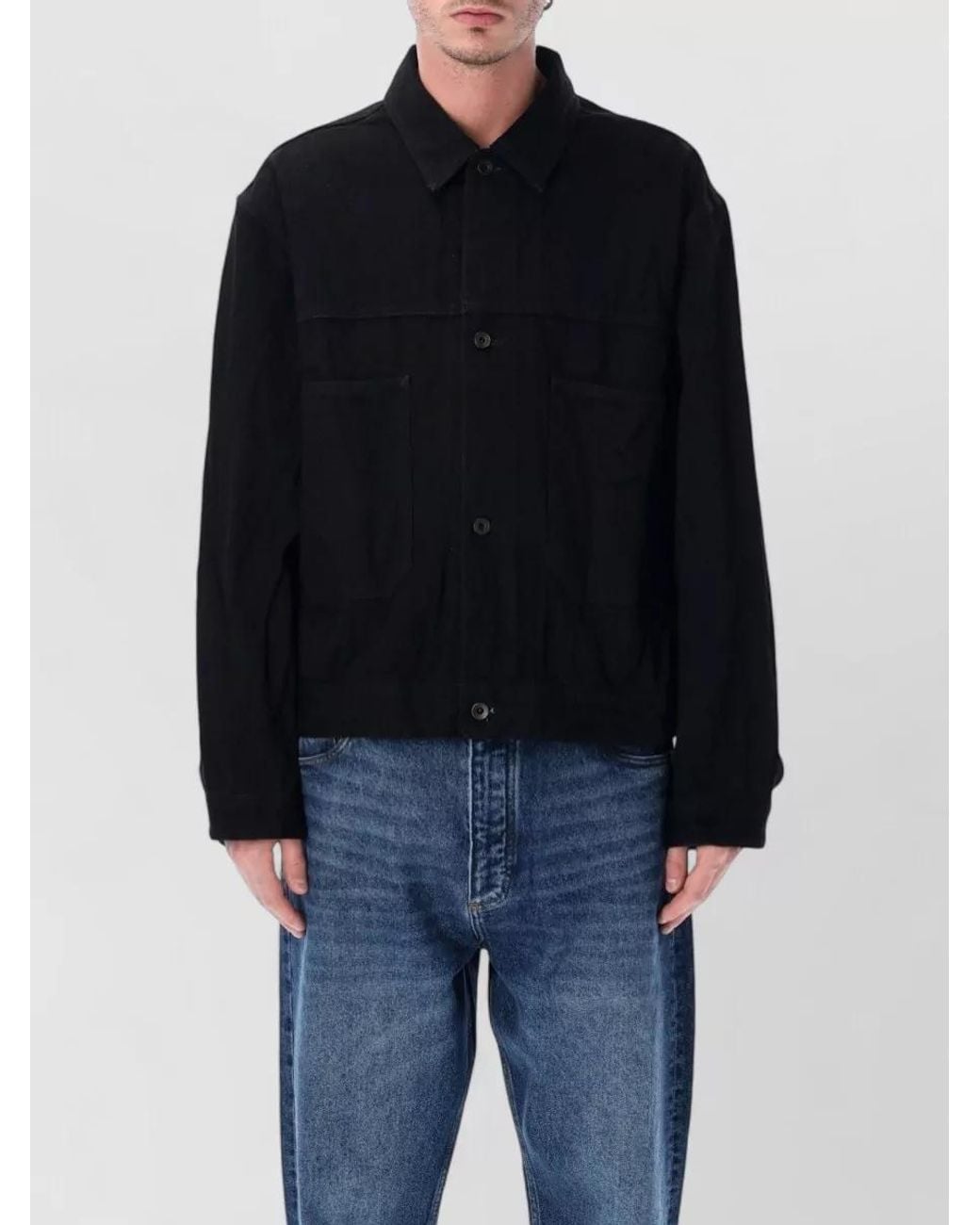 Studio Nicholson Blue Denim Relaxed-Fit Single-Breasted Jacket for men
