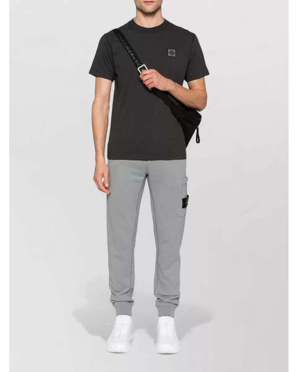 Stone Island Multicolor Cotton Logo-Patch T-Shirt for men