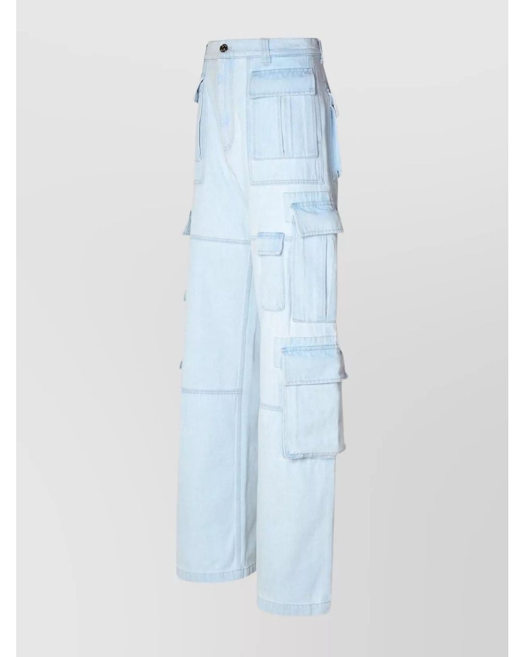 Versace Blue Cotton Cargo Jeans for men