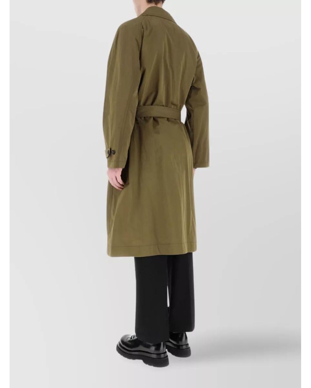 Bottega Veneta Green Nylon Trench Coat for men