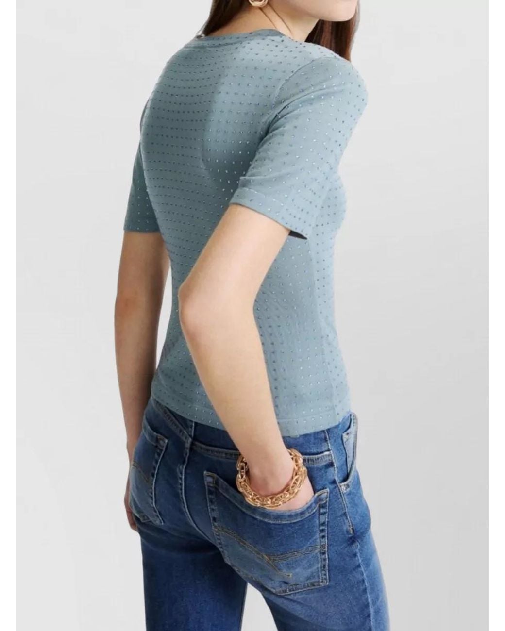 Marella Blue Cotton T-Shirt