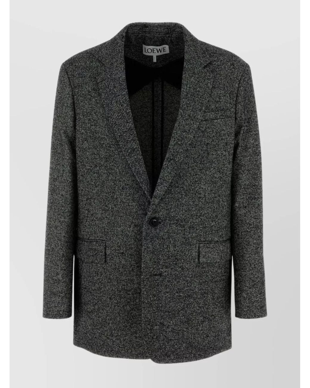 Loewe Black Two-Tone Wool Blend Blazer for men