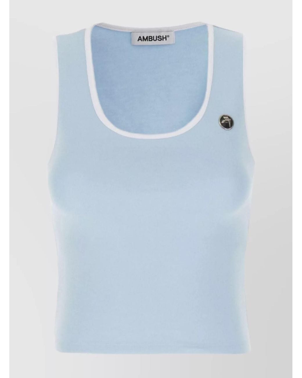 Ambush Blue Cutout Asymmetric Tank Top
