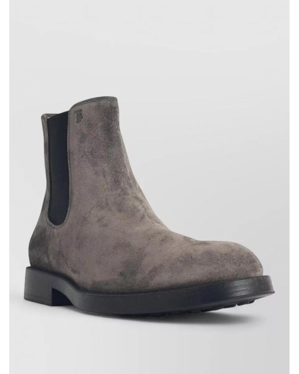 Tod's Gray Suede Leather Chelsea Ankle Boots for men