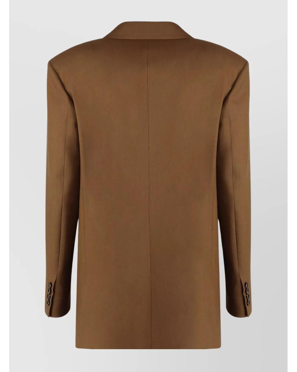 Max Mara Brown Silk Double-Breasted Blazer