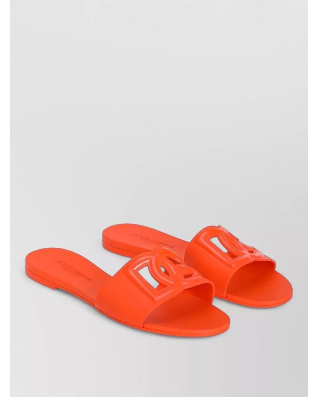 Dolce & Gabbana Red Rubber Logo Slides
