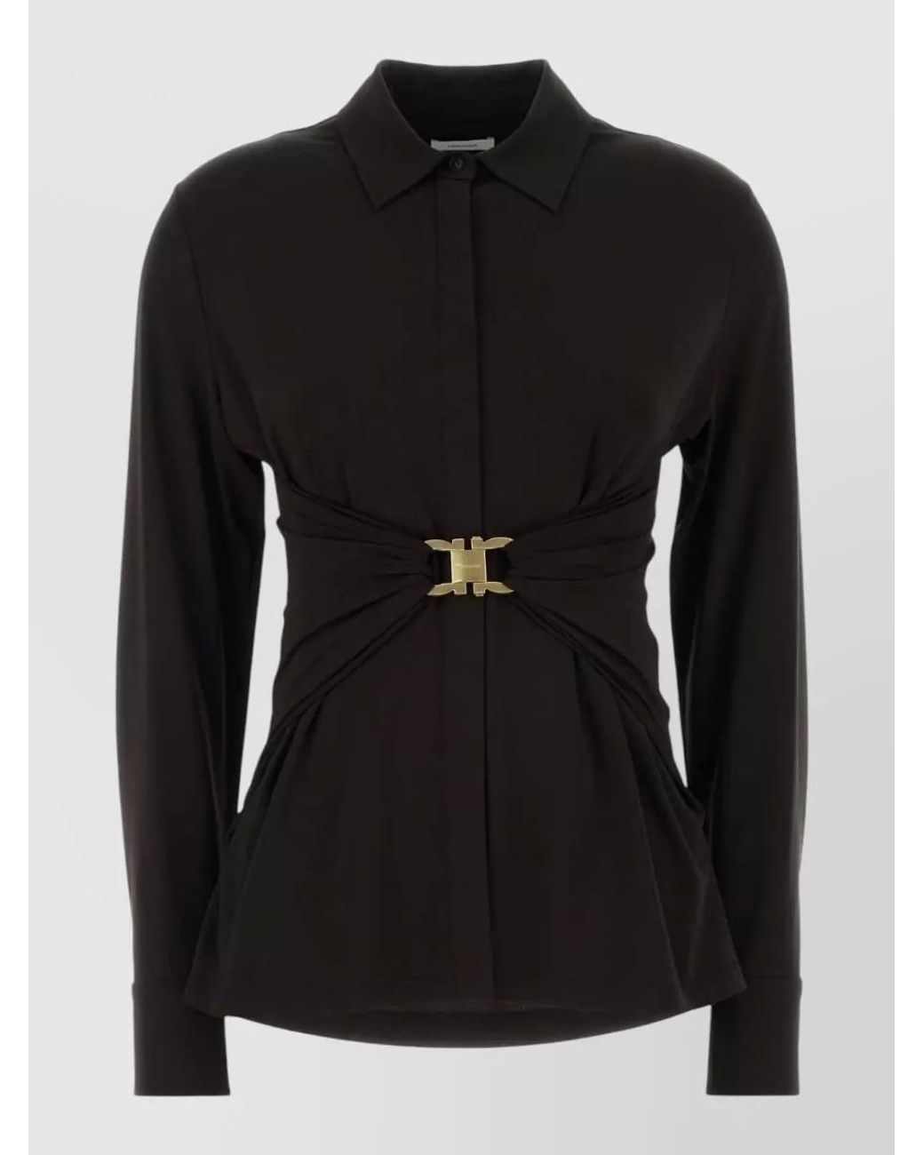 Ferragamo Black Stretch Shirt
