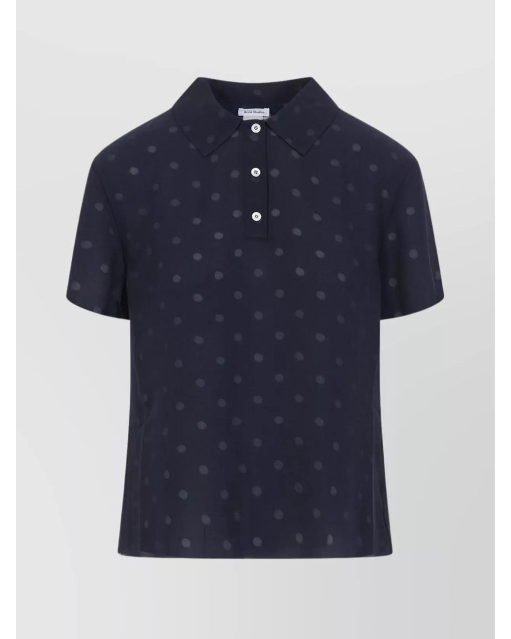 Acne Blue Polka Dot Print Blouse