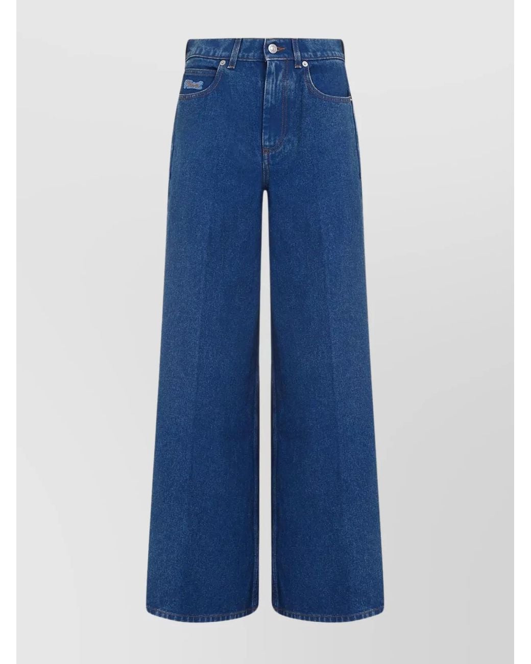 Marni Blue Denim Wide-Leg Trousers