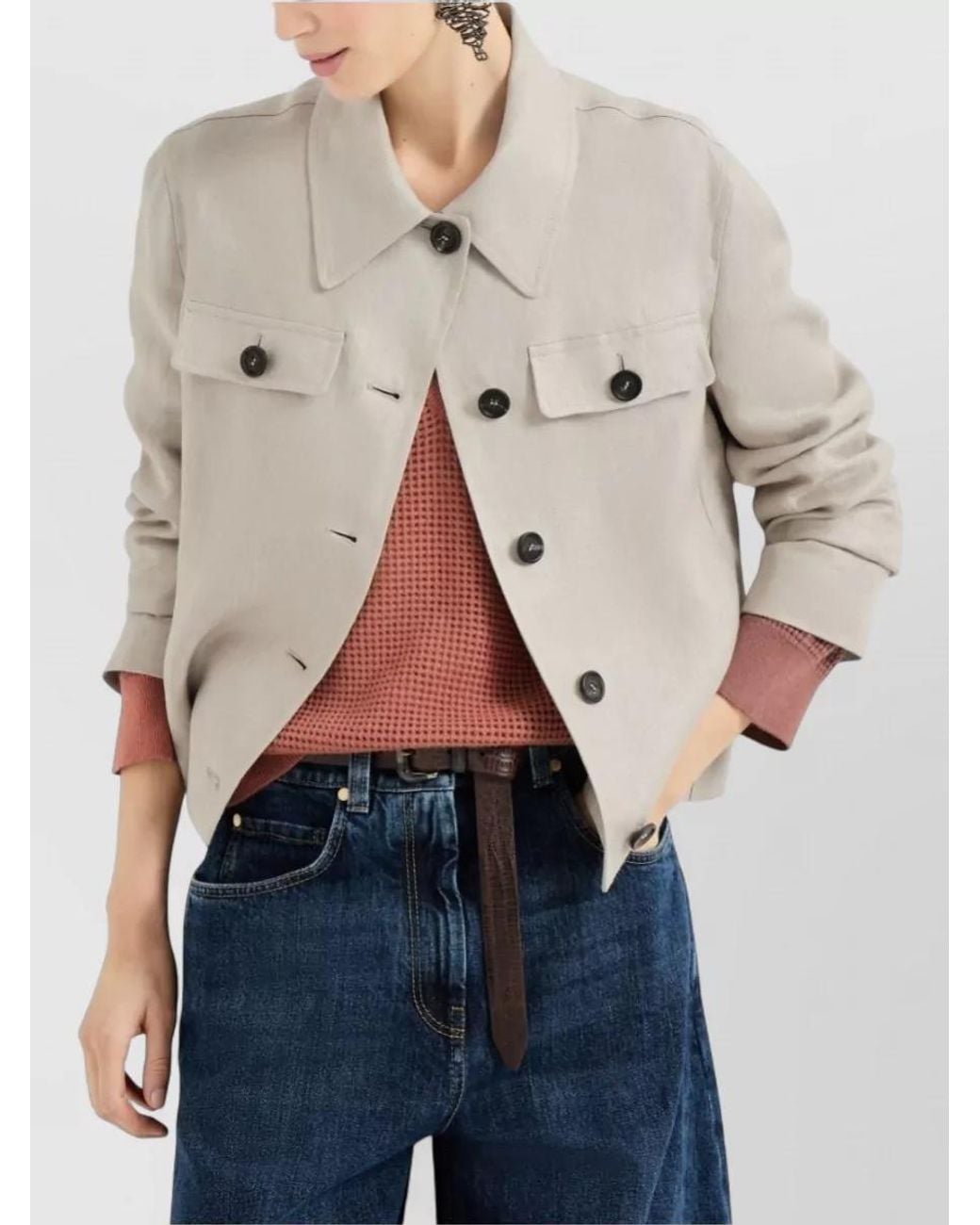 Brunello Cucinelli Natural Linen Jacket