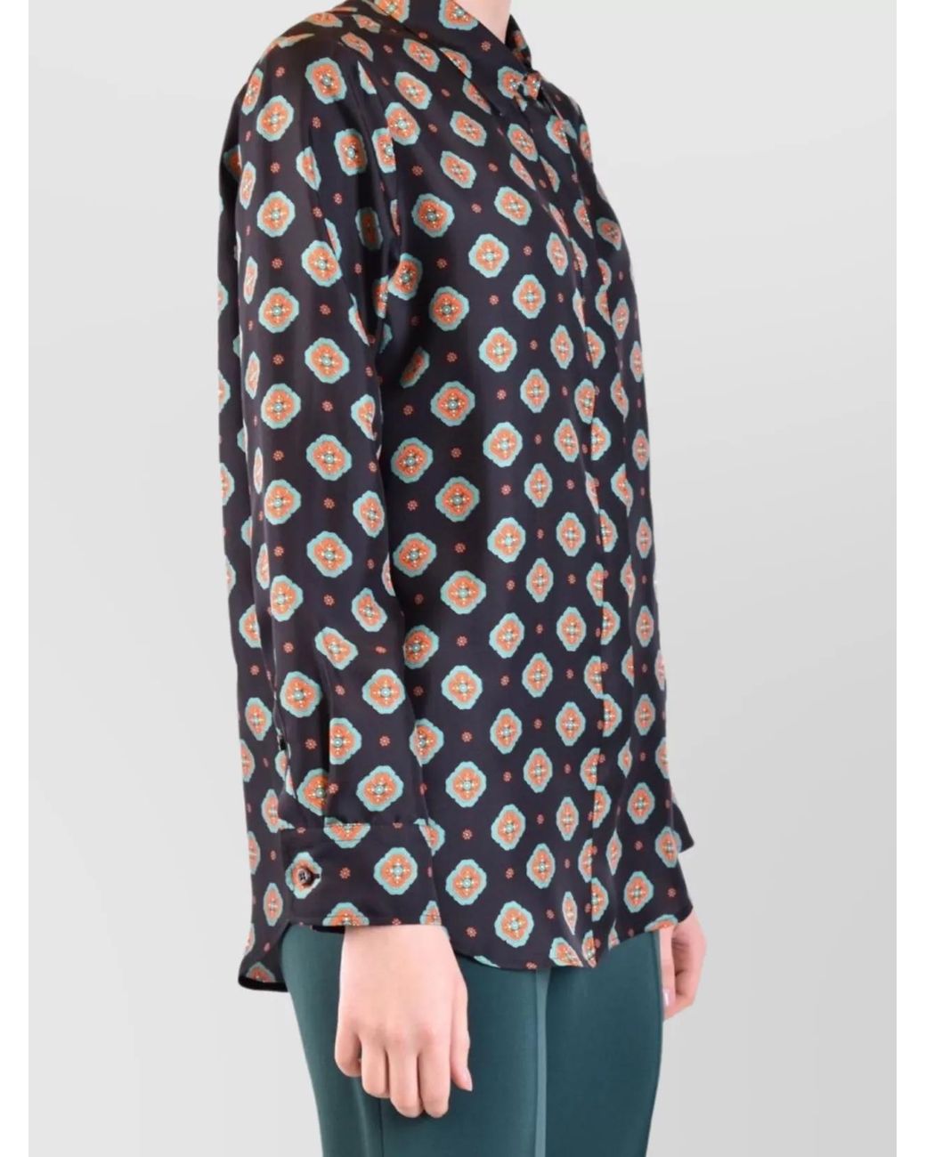 Alberto Biani Black Silk Shirt