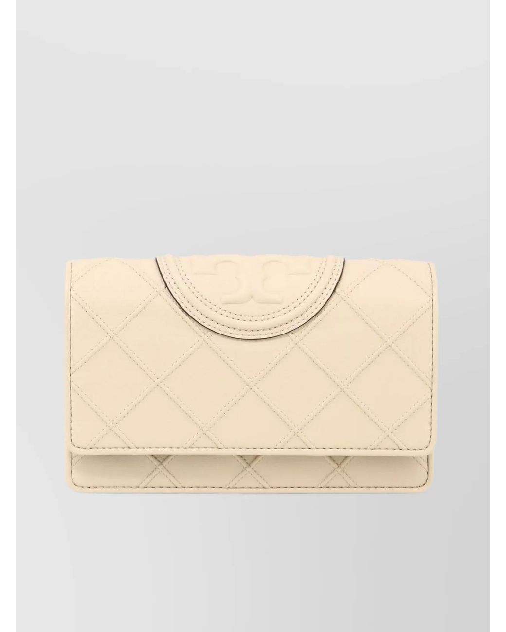 Tory Burch Natural Leather Chain Wallet