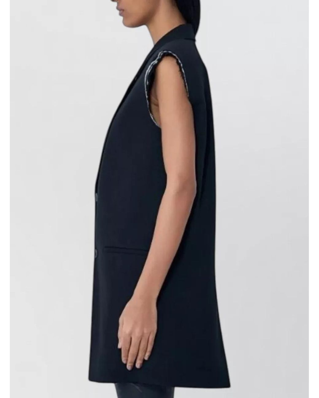 Rick Owens Blue Wool Suit Jacket