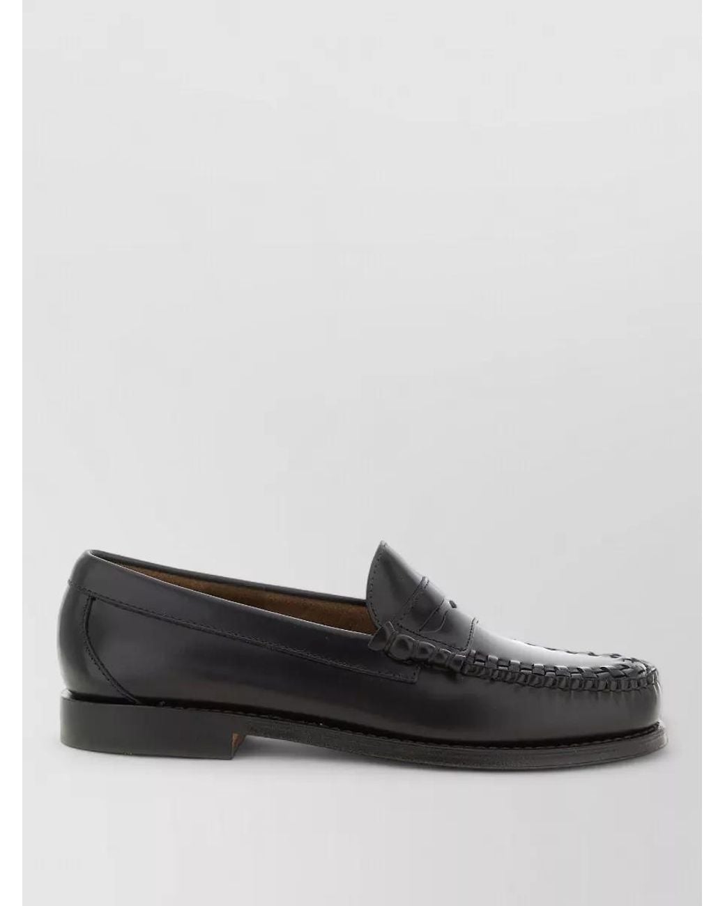 G.H.BASS Gray Leather Loafers for men