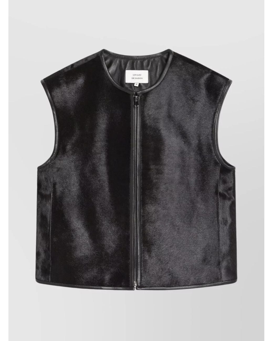 Loulou de Saison Black Pony Effect Leather Vest