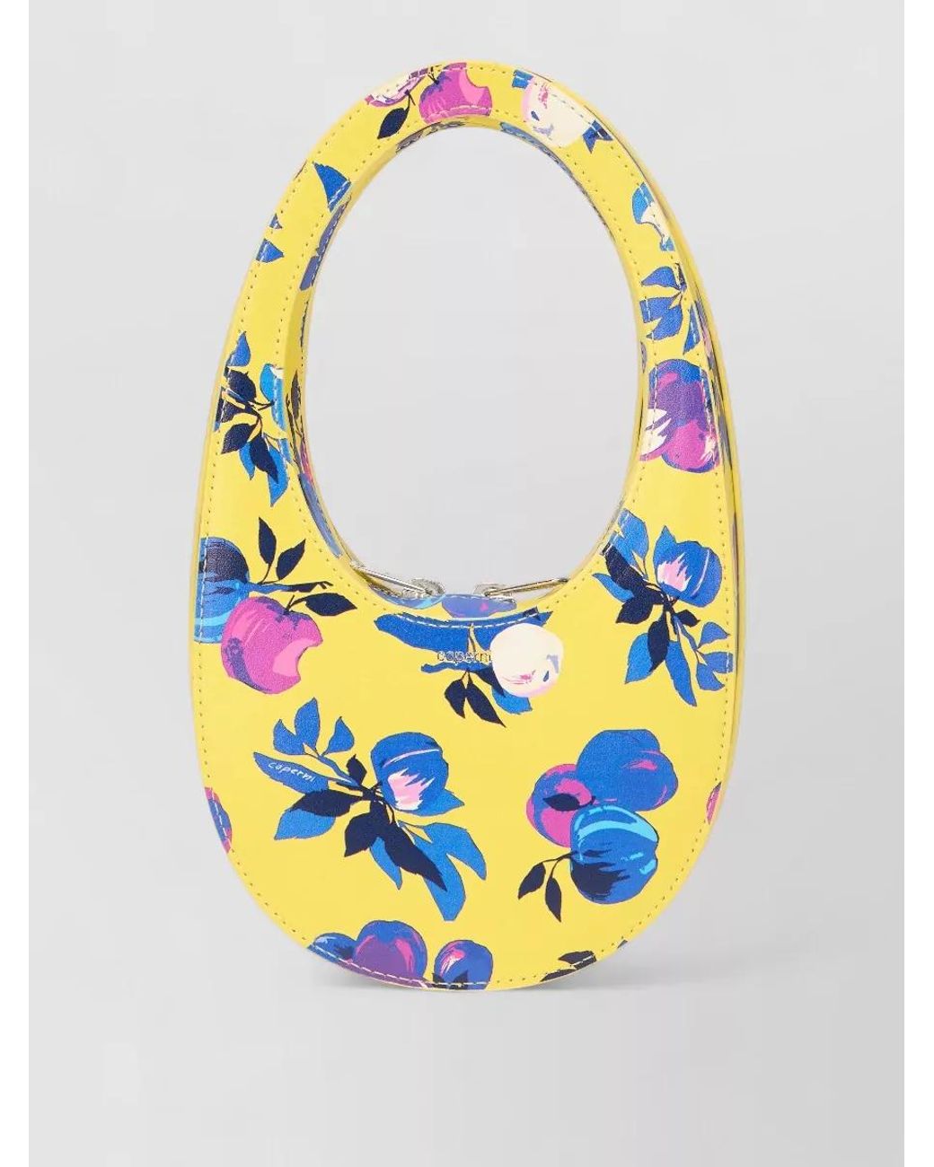 Coperni Blue Swipe Mini Floral-Print Shoulder Bag