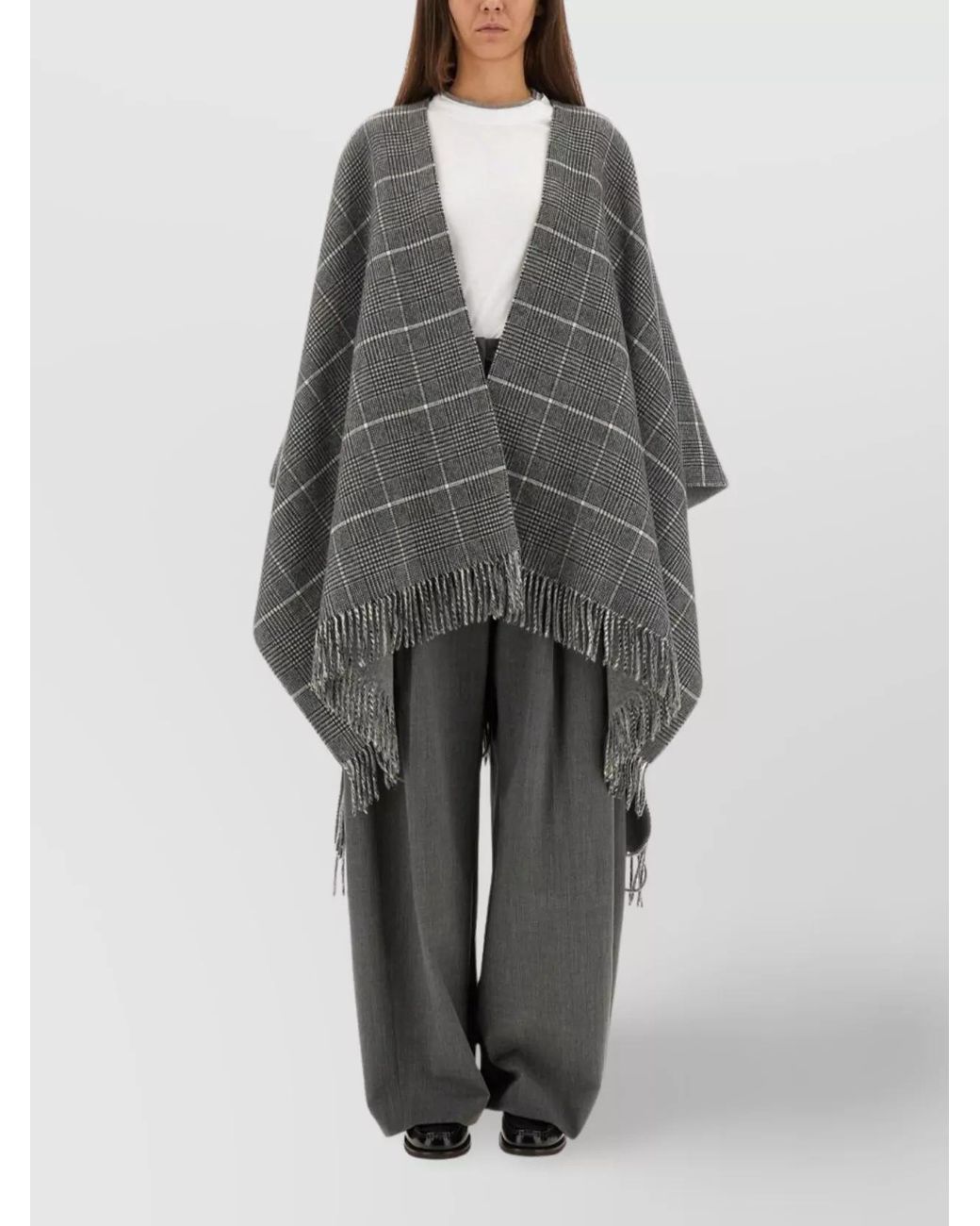 Brunello Cucinelli Brown Cashmere Cape