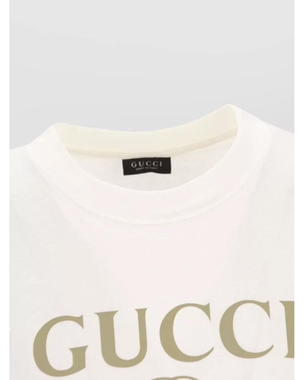 Gucci Natural Silk Cotton Logo-Print Short-Sleeve T-Shirt