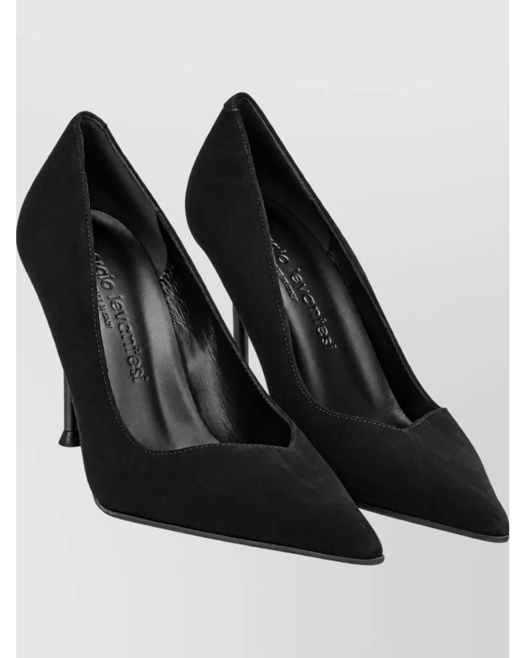 Sergio Levantesi Black Leather Leyla 100Mm Pumps