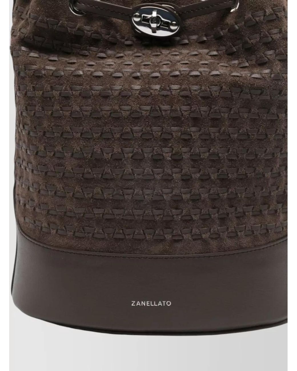 Zanellato White Leather Bucket Shoulder Bag