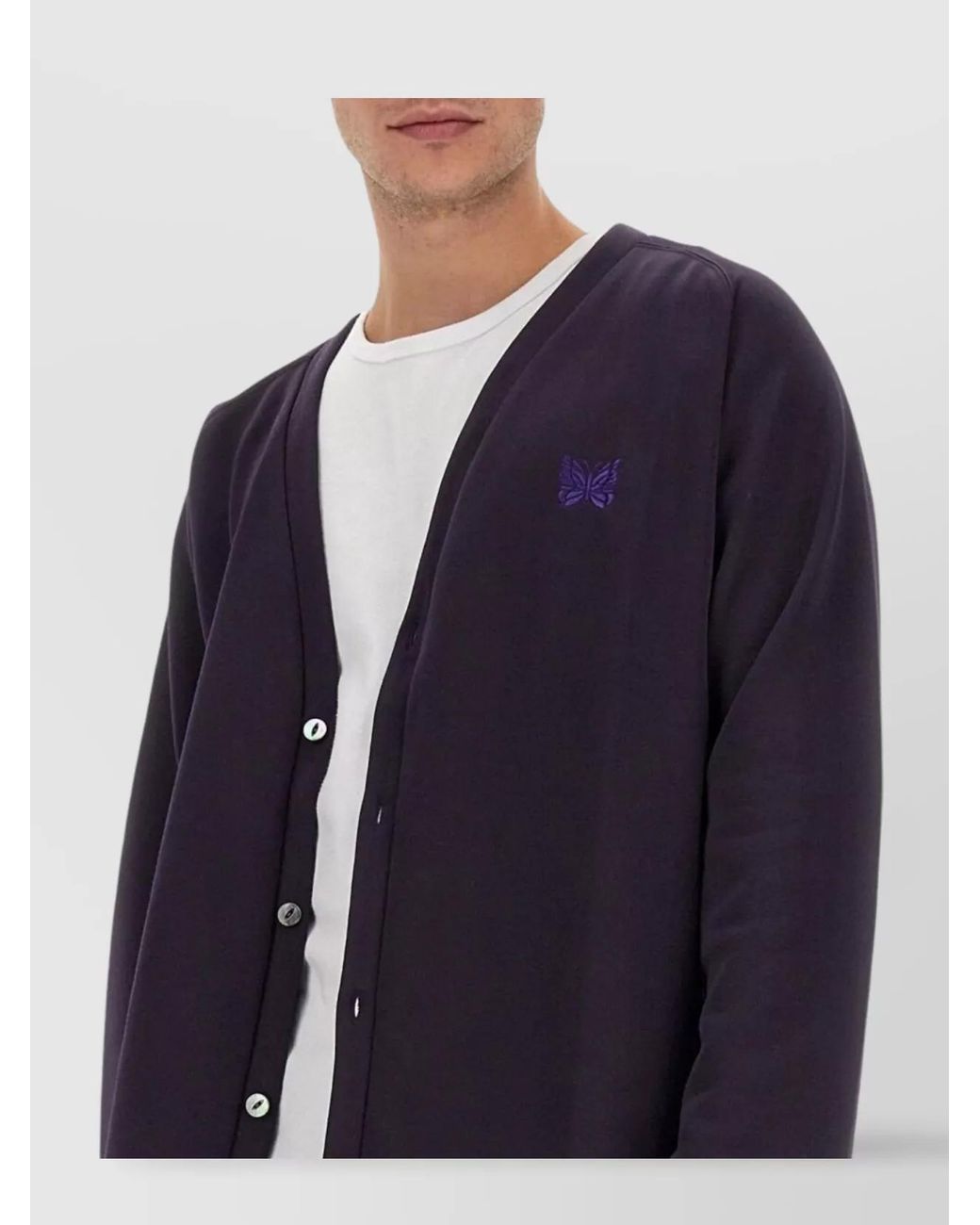 Needles Blue Regular-Fit Cardigan for men