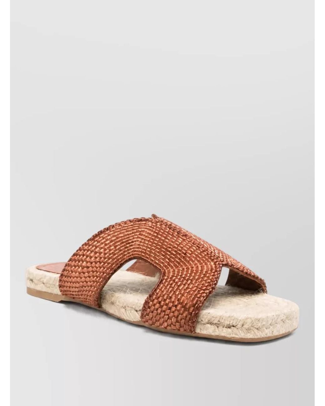 Castaner Brown Woven Slides