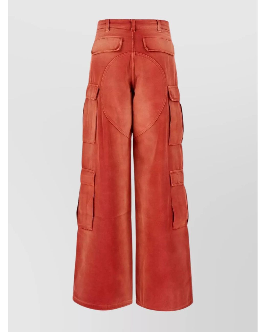 Heron Preston Red Cotton Cargo Wide-Leg Trousers