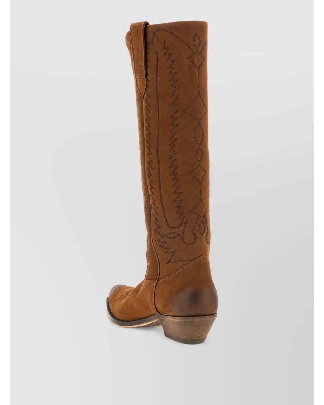 Golden Goose Deluxe Brand Brown Leather Western Boots