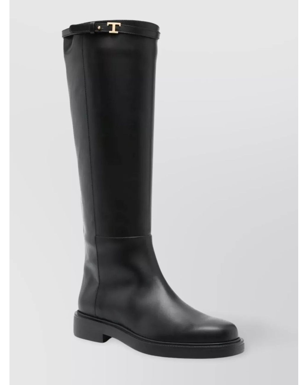 Tod's Black Leather Knee-High Boots