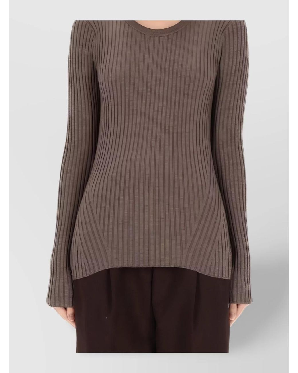 Helmut Lang Multicolor Ribbed Wool Open Back Top