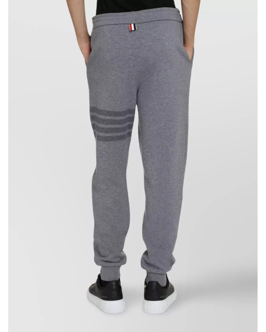 Thom Browne Gray Wool Track Pants for men