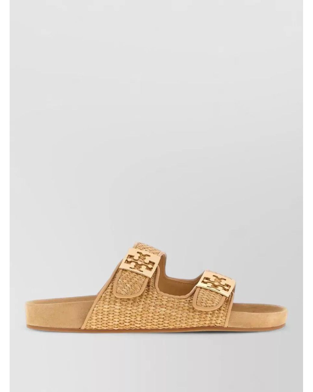 Tory Burch Natural Raffia Slippers