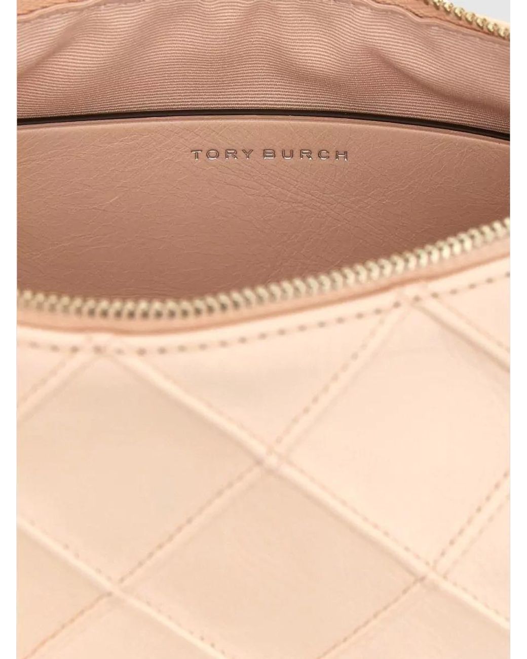 Tory Burch Natural Fleming Leather Shoulder Bag